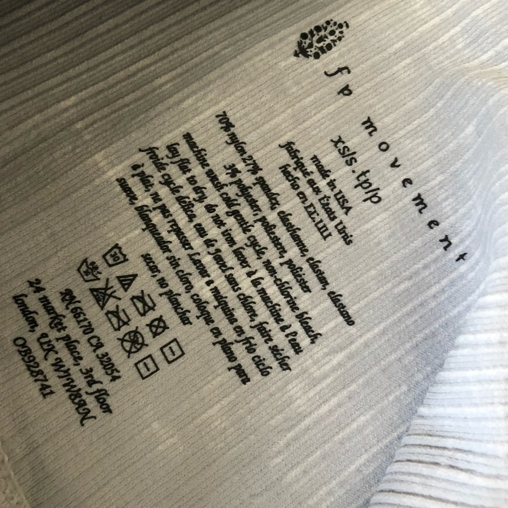 Free People High-Rise 7/8 Length Good Karma Leggings in Ice Grey XS/S NEW - Picture 3 of 6